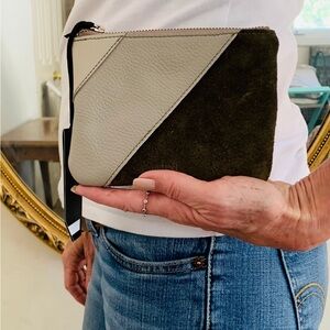 Prune Mini Purse, NWT, Brown Suede, Leather, Made in Argentina